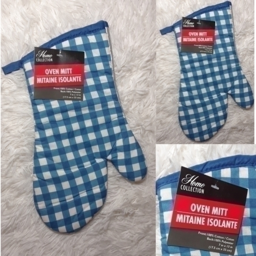 ☄Gingham Print Oven Mitt-OS